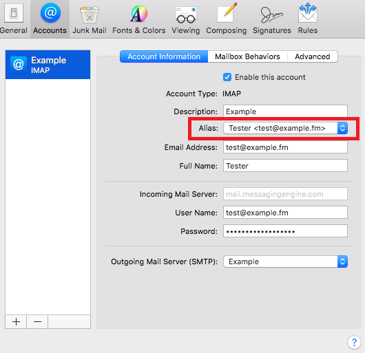seting up mac mail client for outgoing gmail settings