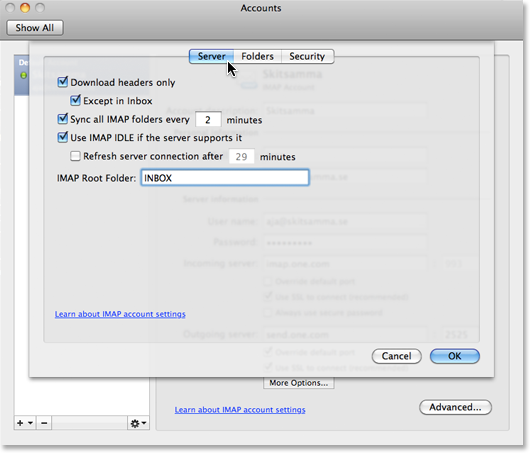 roadrunner email settings for mac outlook